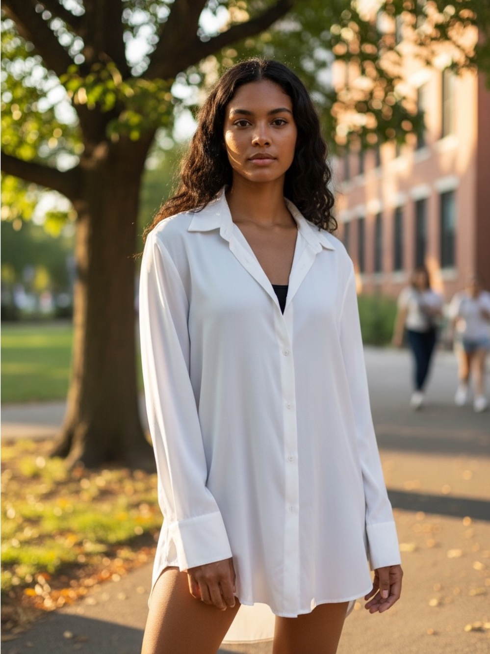 SHEIN White Button Down Shirt